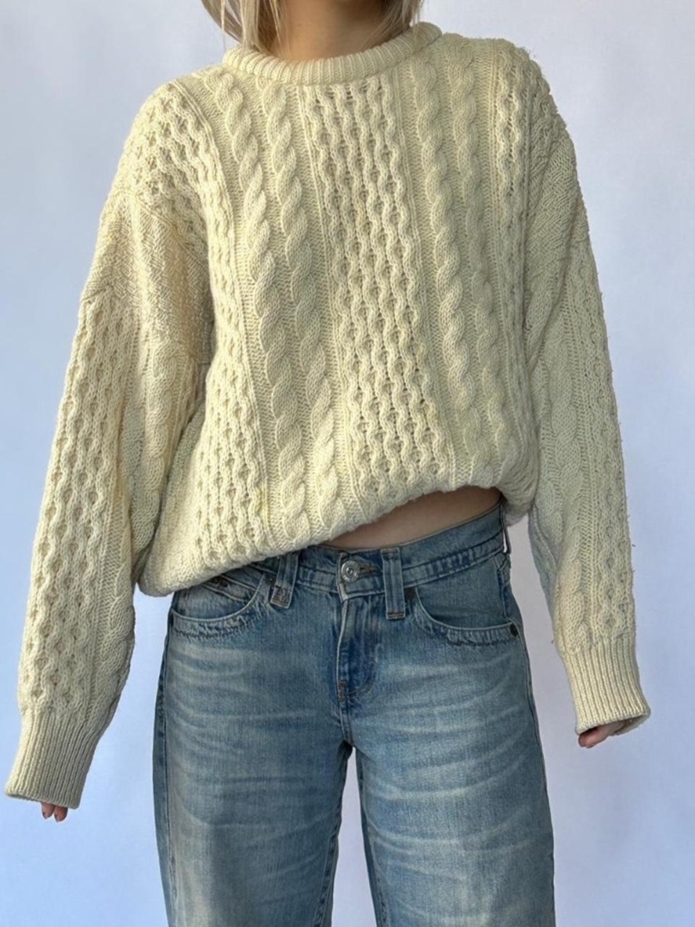 Fisherman Sweater Cableknit Pure New Wool Gaeltarra